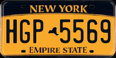 NY license plate HGP5569