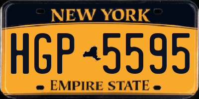 NY license plate HGP5595