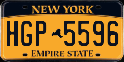 NY license plate HGP5596