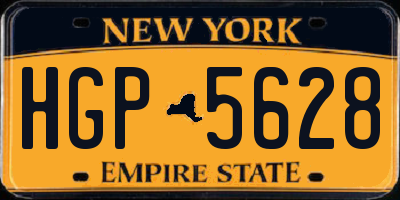 NY license plate HGP5628