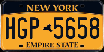 NY license plate HGP5658