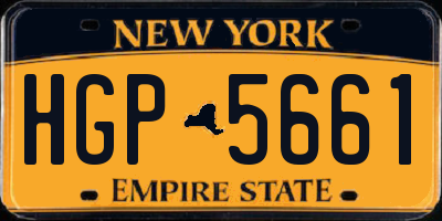 NY license plate HGP5661