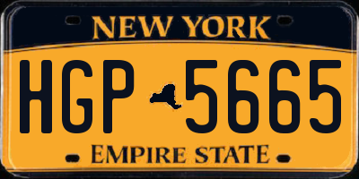NY license plate HGP5665