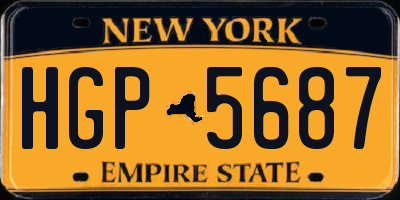 NY license plate HGP5687