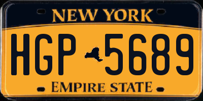 NY license plate HGP5689