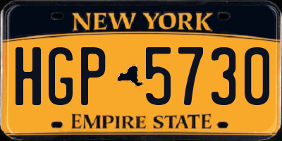 NY license plate HGP5730