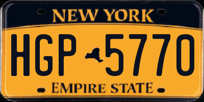 NY license plate HGP5770