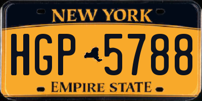 NY license plate HGP5788