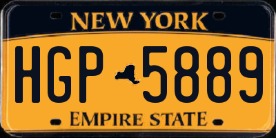 NY license plate HGP5889