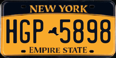 NY license plate HGP5898