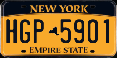 NY license plate HGP5901