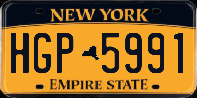 NY license plate HGP5991