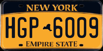 NY license plate HGP6009