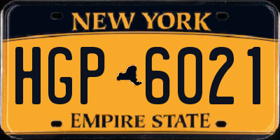 NY license plate HGP6021