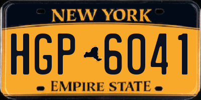 NY license plate HGP6041