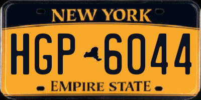 NY license plate HGP6044