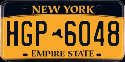 NY license plate HGP6048