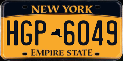 NY license plate HGP6049