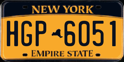 NY license plate HGP6051