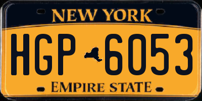 NY license plate HGP6053