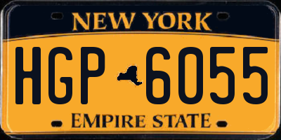 NY license plate HGP6055