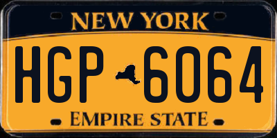 NY license plate HGP6064