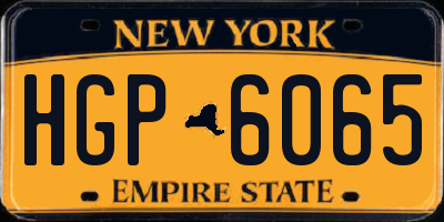 NY license plate HGP6065