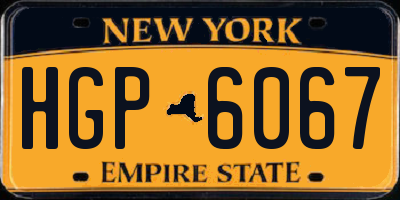 NY license plate HGP6067