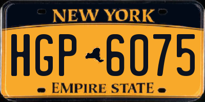 NY license plate HGP6075