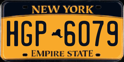 NY license plate HGP6079