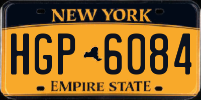 NY license plate HGP6084