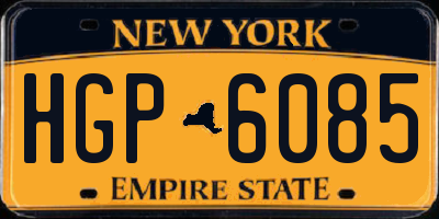 NY license plate HGP6085