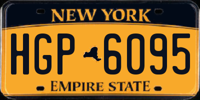 NY license plate HGP6095