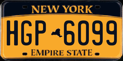 NY license plate HGP6099