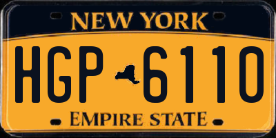 NY license plate HGP6110