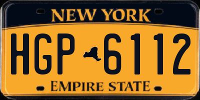 NY license plate HGP6112