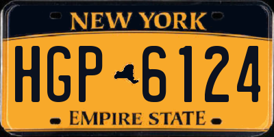 NY license plate HGP6124