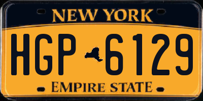 NY license plate HGP6129