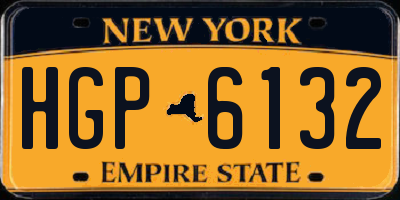 NY license plate HGP6132