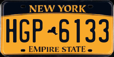 NY license plate HGP6133