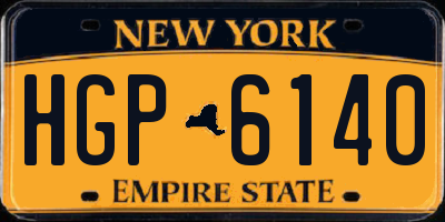 NY license plate HGP6140