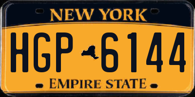 NY license plate HGP6144