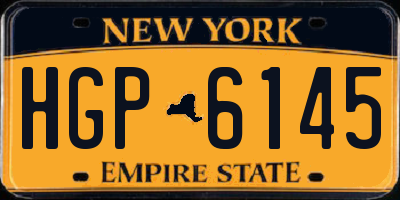 NY license plate HGP6145
