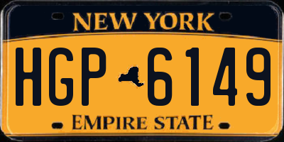NY license plate HGP6149