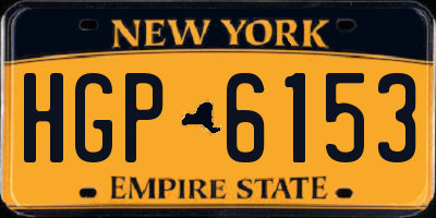 NY license plate HGP6153