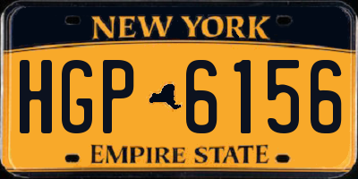 NY license plate HGP6156