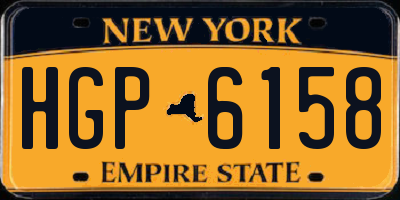 NY license plate HGP6158