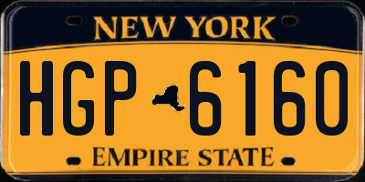 NY license plate HGP6160