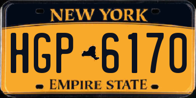 NY license plate HGP6170