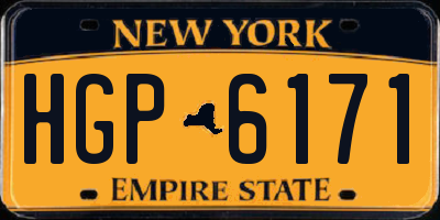NY license plate HGP6171